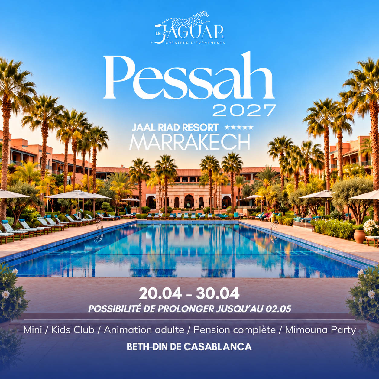 Pessah avec Le Jaguar ! Du 20 au 30 Avril